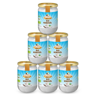 Premium Bio-Kokosöl 6x 500 ml Sparpaket