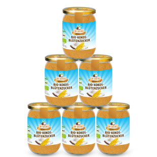 Premium Bio-Kokosblütenzucker 6x 280 g Sparpaket