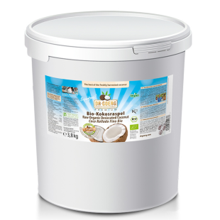 Premium Bio-Kokosraspel in 3800 g Eimer