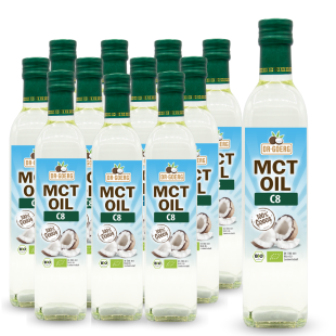 Premium Bio MCT-Öl C8 – 12x 500 ml