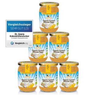 Zucchero di Fiori di Cocco Bio Premium 280 g Pacco Risparmio 5+1