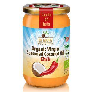 Aceite de coco bio premium de 190ml aromatizado con chili