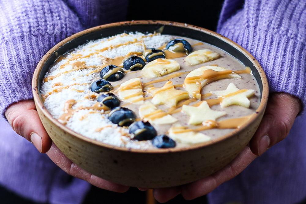 Blaubeer Smoothie Bowl