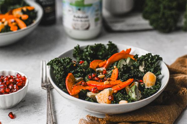 Grünkohlsalat mit Kürbis