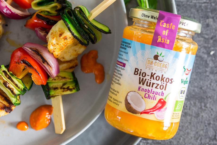 Kokos-Halloumi-Spieße