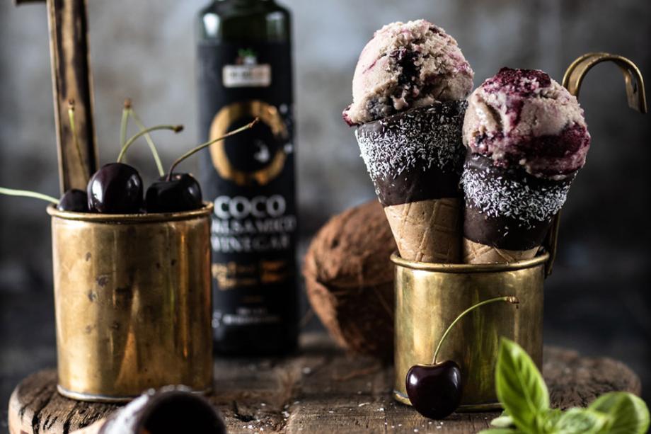 Kirsch-Balsamico-Eis einfach selbermachen