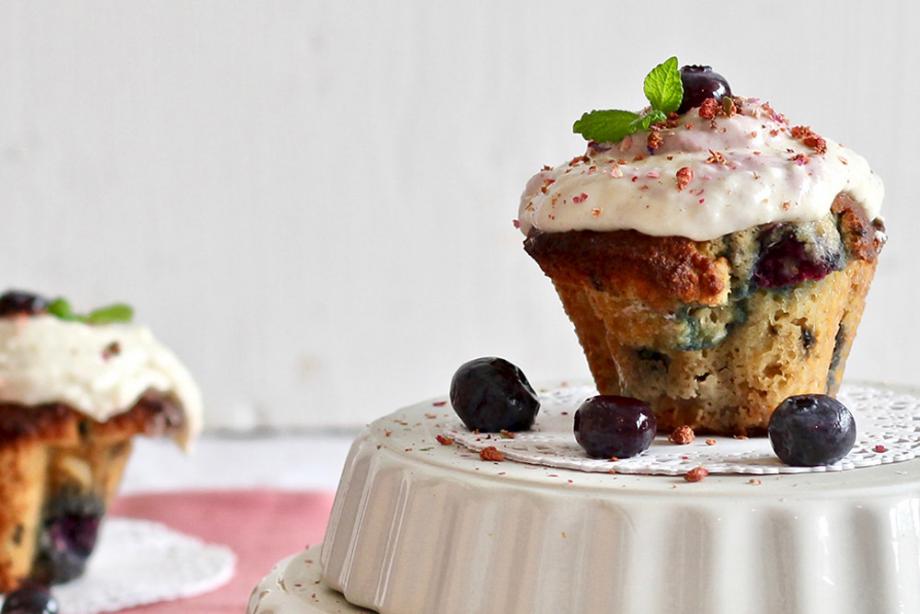 Blaubeer-Kokos-Cupcakes