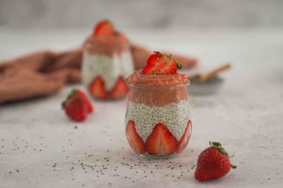 Erdbeer-Chia-Pudding