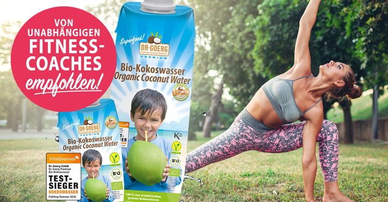 Von Fitnesstrainern empfohlen: Kokoswasser nach dem Sport