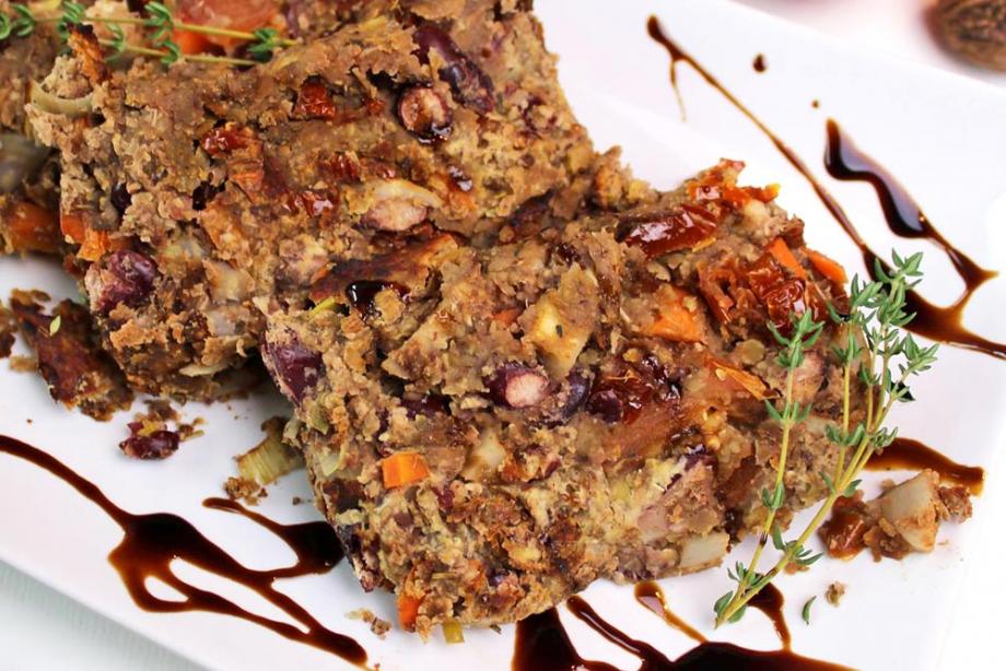 Veganer Linsenbraten