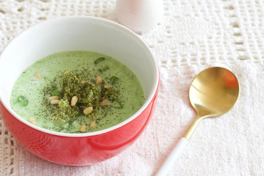 Kalte Gurken-Kokos Suppe