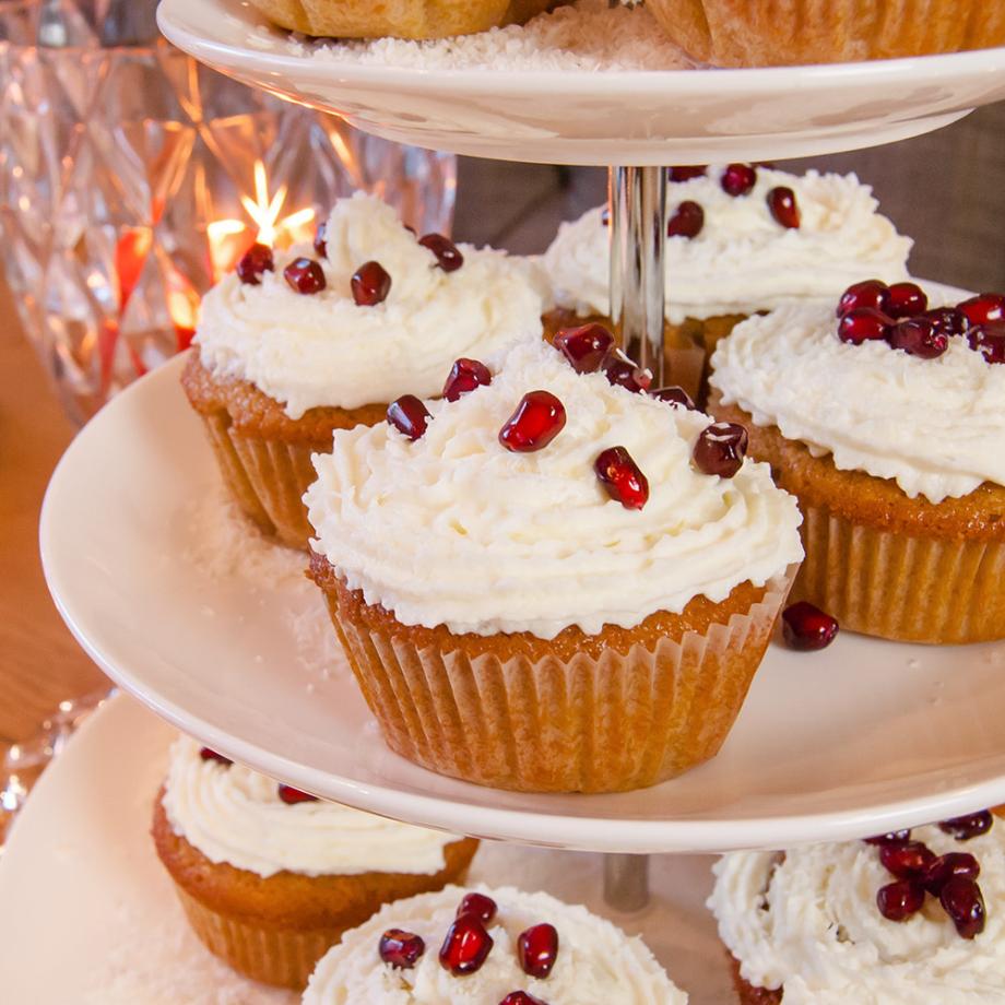 Samtige Ingwer-Cupcakes mit Kokos