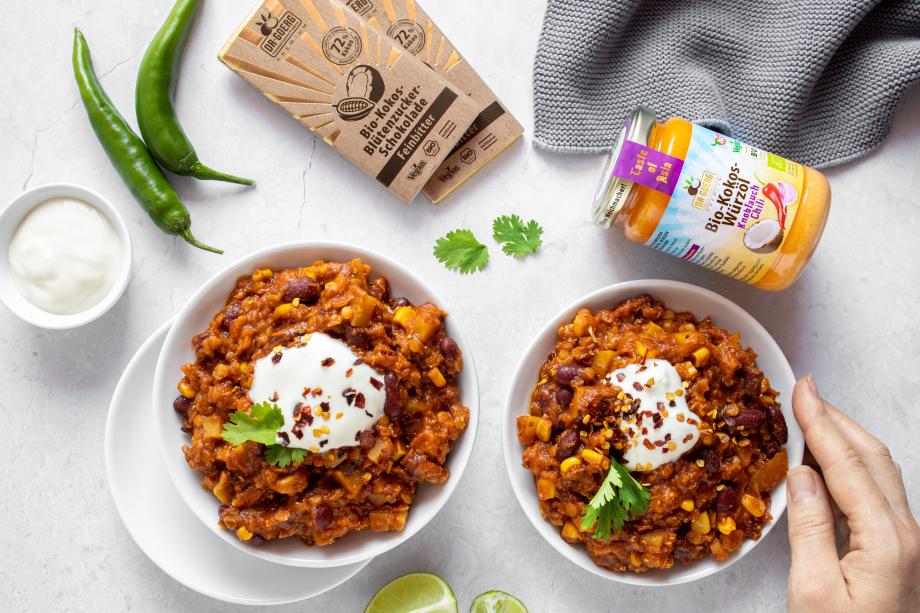 Chili sin Carne mit Schokolade