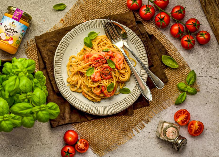 Vegane Feta-Tomaten-Pasta