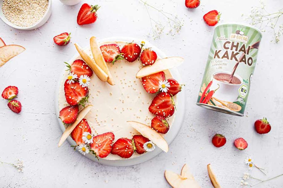 Erdbeer-Apfelkuchen mit Vanillecreme