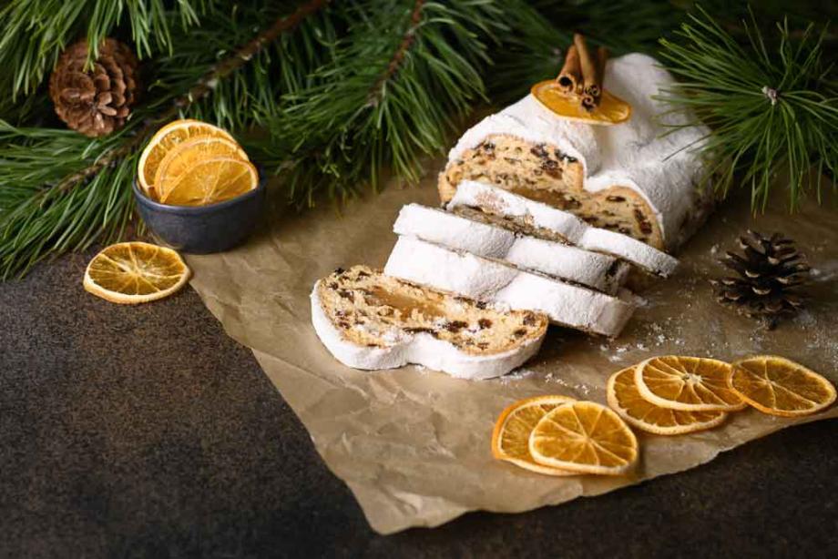 Veganer Kokos-Orangen-Christstollen