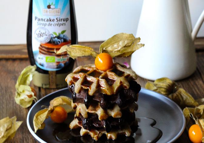 Vegane Schoko-Bananen-Waffeln