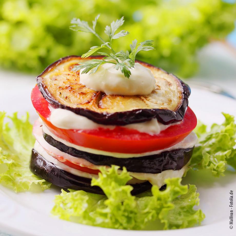 Deftige Auberginen-Tomaten-Sandwiches