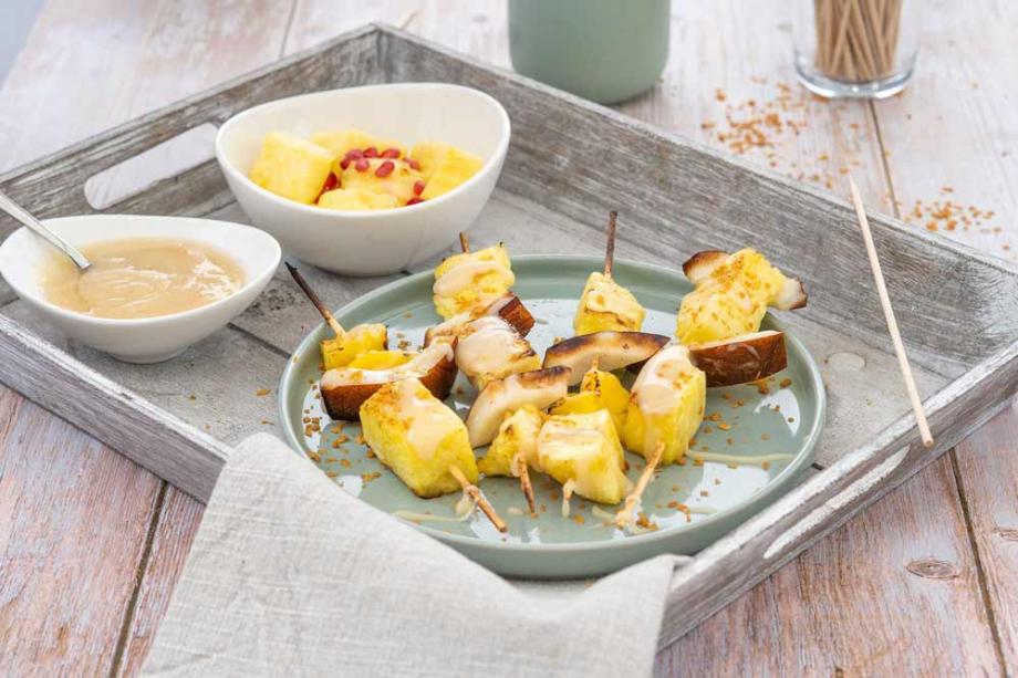 Exotische Fruchtspieße vom Grill