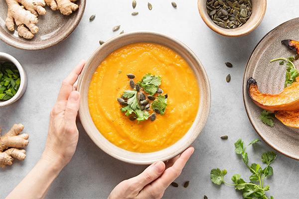 Kürbissuppe mit Kokosmilch