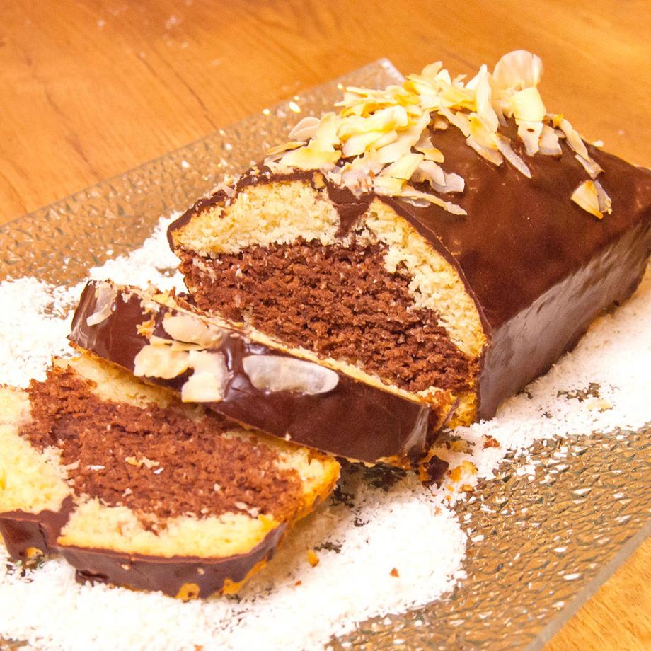 Marmorkuchen mit Kokos