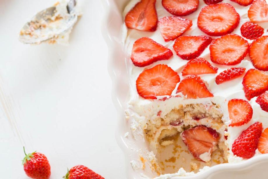 Veganes Erdbeer-Tiramisu