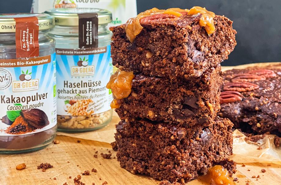 Vegane Haselnuss-Schoko-Brownie