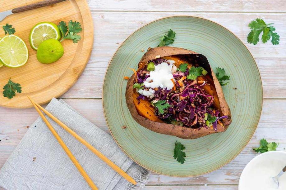 Vegane Kumpir im Thai-Style